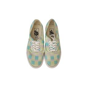 Vans‎ Authentic Platform Pastel Checkerboard Canvas Sneakers Womens Low Top